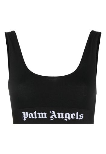 Palm Angels logo-trim bra - Nero