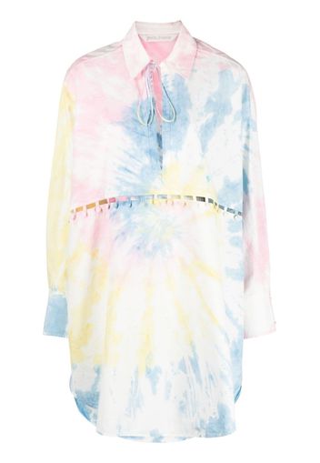 Palm Angels TIE DYE BUTTONS DETAIL SHIRT MULTICOLOR - MULTICOLOR BLACK