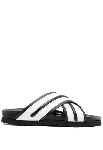 Palm Angels Track criss-cross slides - Nero