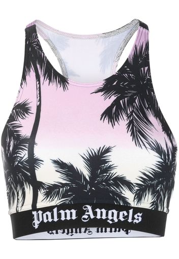 Palm Angels PINK SUNSET LOGO SPORT TOP - Viola