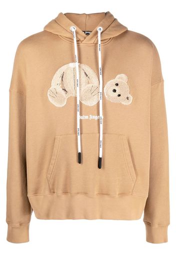 Palm Angels teddy bear print hoodie - Marrone