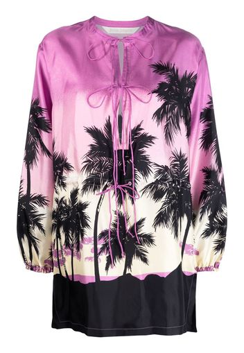 Palm Angels graphic-print long-sleeve top - Viola