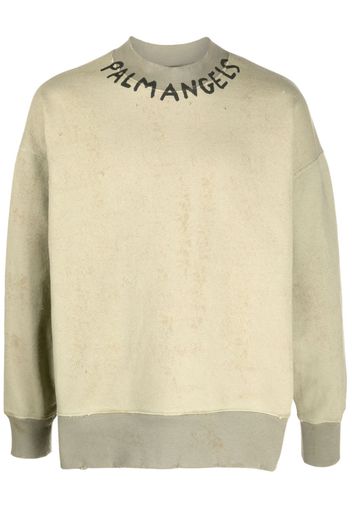 Palm Angels logo-print sweatshirt - Verde