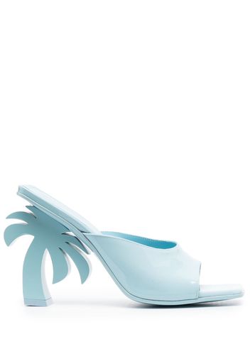 Palm Angels Palm Beach leather mules - Blu