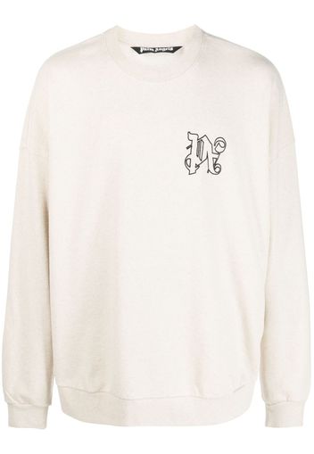 Palm Angels PA MONOGRAM LINEN CREWNECK - Toni neutri