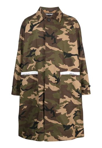 Palm Angels Cappotto con stampa camouflage - Marrone