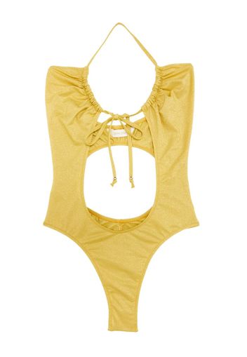 Palm Angels Costume intero con dettaglio cut-out - Giallo