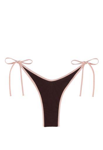 Palm Angels Slip bikini con bordo a contrasto - Marrone