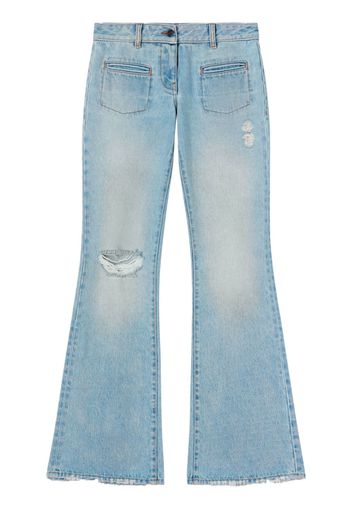 Palm Angels Jeans svasati a vita bassa - Blu