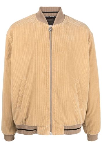 Palm Angels corduroy cotton bomber jacket - BEIGE MULTICOLOR