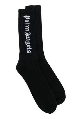 Palm Angels intarsia-knit logo socks - Nero