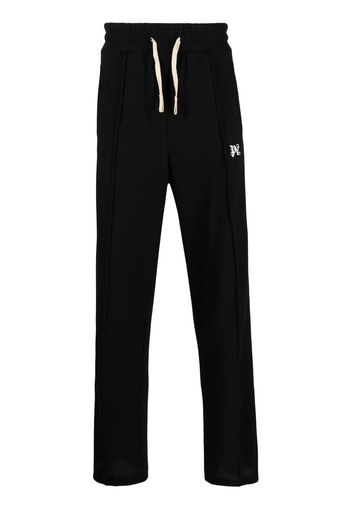 Palm Angels monogram-embroidered track pants - Nero