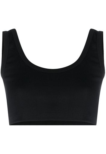 Palm Angels Top crop con stampa - Nero