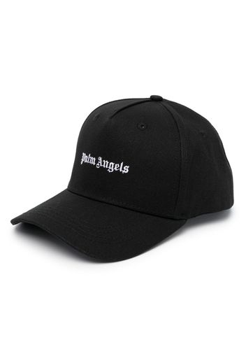 Palm Angels logo-embroidered cotton cap - Nero