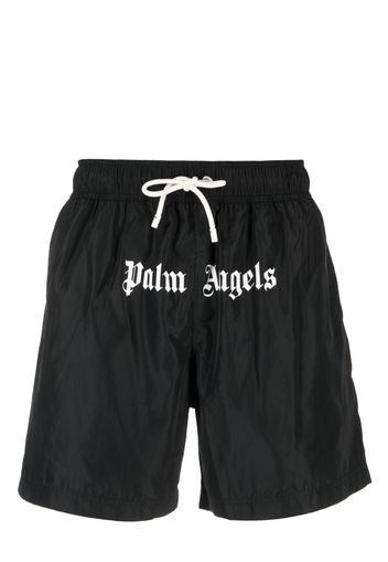 Palm Angels logo-print swim shorts - Nero