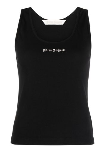 Palm Angels logo-print racerback top - Nero