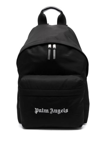 Palm Angels logo-embroidered backpack - Nero