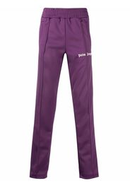 Palm Angels CLASSIC TRACK PANTS BURGUNDY OFF WHITE - Viola