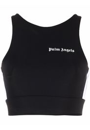 Palm Angels TRAINING TRACK TOP BLACK WHITE - Nero