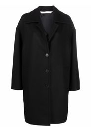 Palm Angels ROUND LOGO COAT BLACK WHITE - Nero