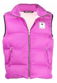 Palm Angels logo-patch padded gilet - Rosa