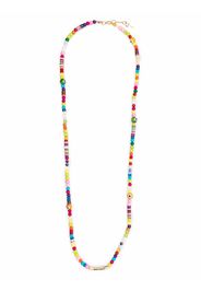 Palm Angels long Logo Rainbow beaded necklace - Rosa