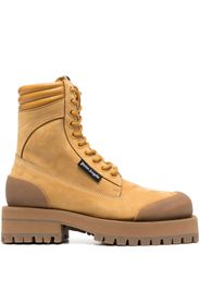 Palm Angels square-toe combat boots - Giallo