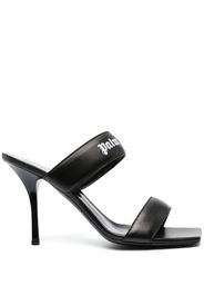 Palm Angels 105mm logo-print leather sandals - Nero