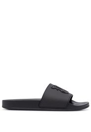 Palm Angels embossed monogram slides - Nero