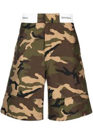 Palm Angels Shorts con stampa camouflage - Verde