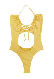 Palm Angels Costume intero con dettaglio cut-out - Giallo