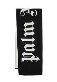 Palm Angels Sciarpa con logo jacquard - BLACK OFF WHITE