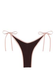 Palm Angels Slip bikini con bordo a contrasto - Marrone