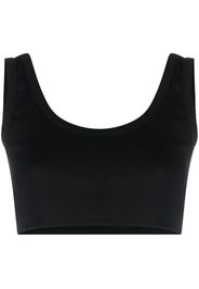 Palm Angels Top crop con stampa - Nero