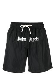 Palm Angels logo-print swim shorts - Nero