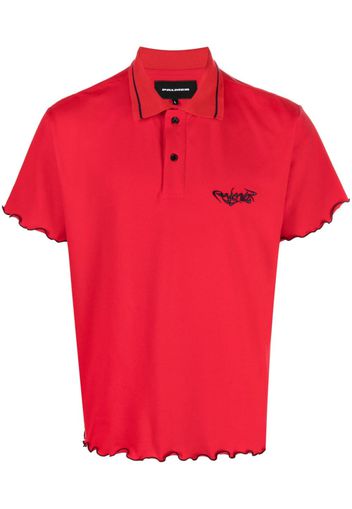 Palmer lettuce-edge polo shirt - Rosso