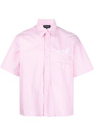 Palmer embroidered-logo striped shirt - Rosa