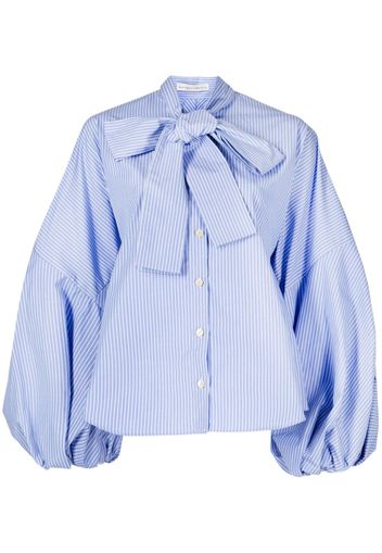 Palmer//Harding striped bell-sleeves blouse - Blu