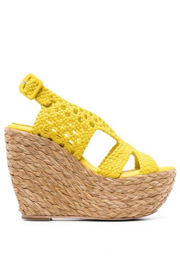 Paloma Barceló 120mm leather platform sandals - Giallo