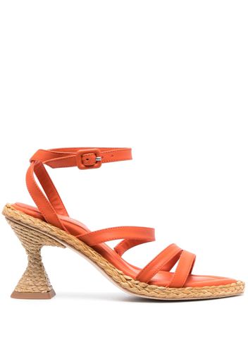 Paloma Barceló 90mm heeled leather sandals - Arancione