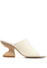 Paloma Barceló 85mm open-toe leather mules - Bianco