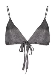 Paloma Wool metallic-effect knitted bikini top - Grigio