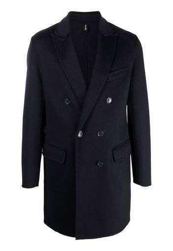 Paltò double breasted short coat - Blu