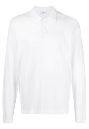 Paltò long-sleeved cotton-linen polo shirt - Bianco