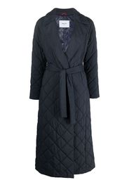 Paltò quilted belted coat - Blu