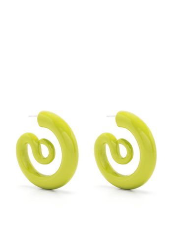 Panconesi Serpent hoop earrings - Verde