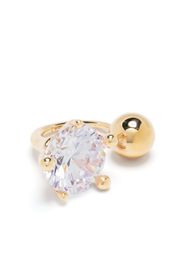 Panconesi crystal-embellished open-front ring - Oro