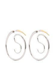 Panconesi Spina Upside Down hoop earings - Argento
