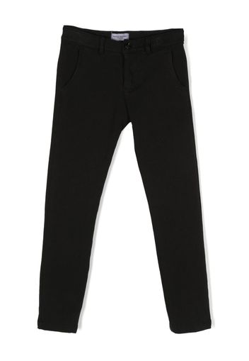 Paolo Pecora Kids cotton slim-fit trousers - Nero