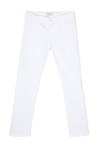 Paolo Pecora Kids mid-rise slim-fit trousers - Bianco